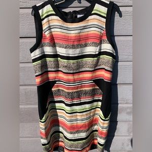 Calvin Klein Stripped Dress Sz 16